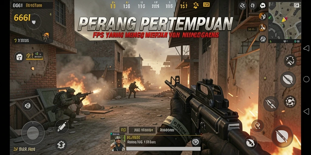 Screenshot gameplay menampilkan aksi seru dalam game FPS.