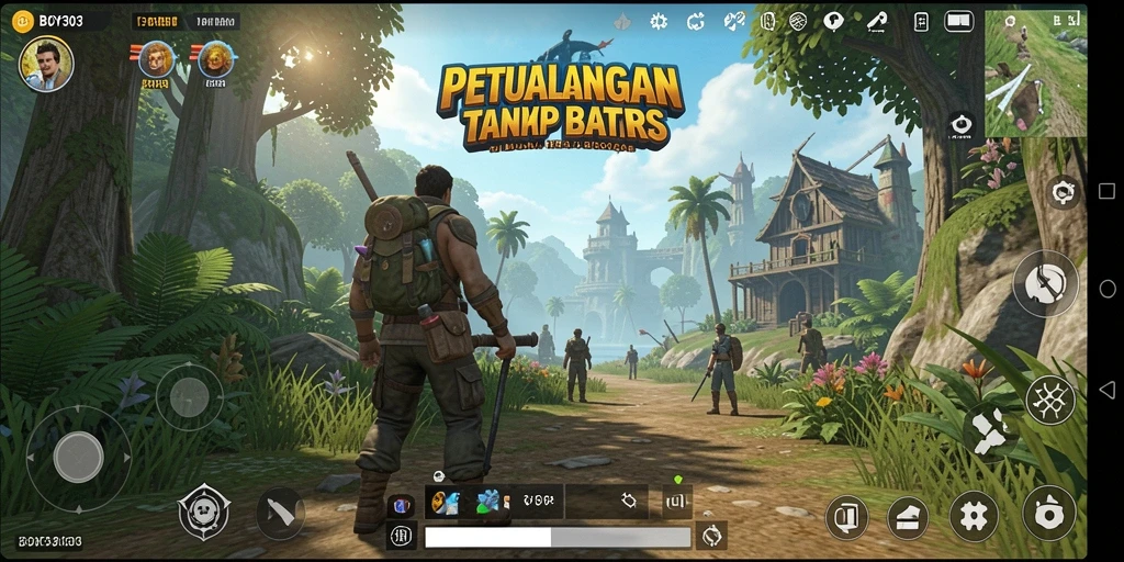 Screenshot BOY303 menunjukkan dunia terbuka yang luas dan menakjubkan.