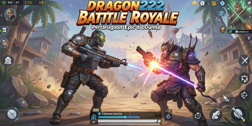 Tangkapan layar menampilkan aksi mendebarkan dalam DRAGON222 Battle Royale.