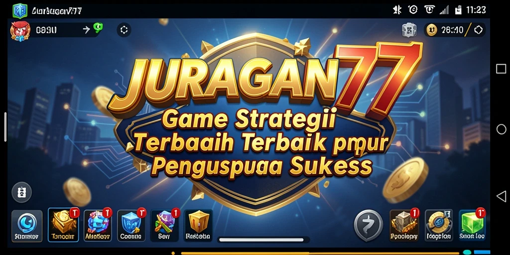 Screenshot menampilkan gameplay seru JURAGAN77 dengan strategi bisnis yang menarik.