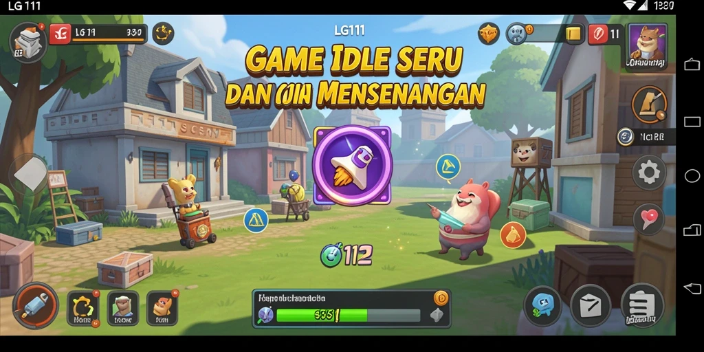Screenshot utama menunjukkan gameplay seru dan manajemen sumber daya yang intuitif.