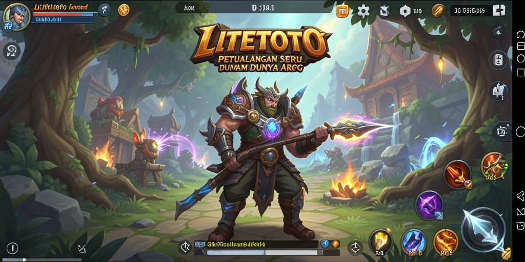 Tampilan gameplay LITETOTO dengan aksi pertarungan ARPG yang intens.