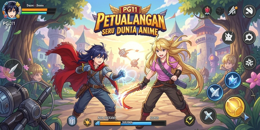 Tangkapan layar PG11 menampilkan momen seru dalam pertempuran dengan karakter anime.