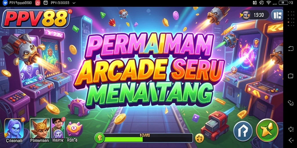 Tampilan gameplay seru PPV88 dengan warna-warna cerah dan efek menarik.