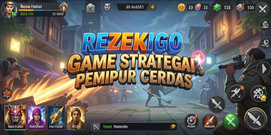 Tampilan permainan strategi di REZEKIGO dengan grafis memukau.