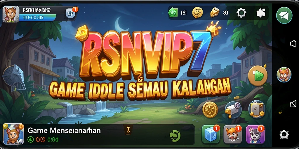 Skrinsut gameplay RSNVIP7 yang menunjukkan aksi seru dalam genre Idle.