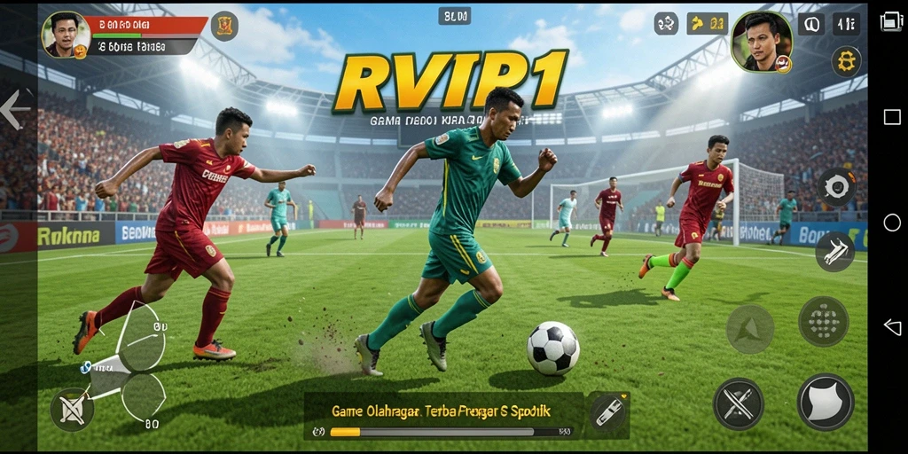 Tangkapan layar gameplay <strong>RVIP1</strong> menunjukkan aksi seru dalam pertandingan olahraga.