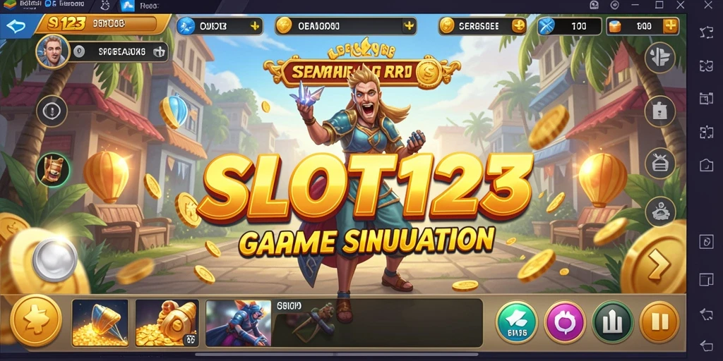 Tampilan gameplay seru dan interaktif di SLOT123.
