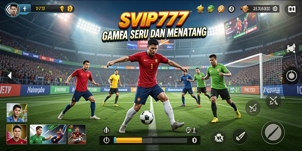 Tampilan utama gameplay SVIP777 dengan aksi olahraga seru.