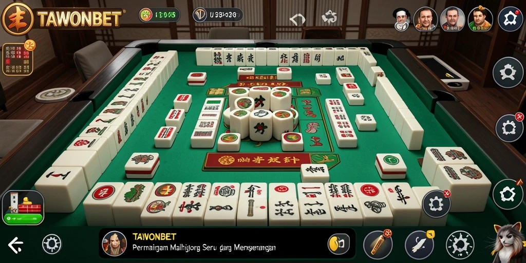 Tampilan gameplay Mahjong yang menarik dan seru di TAWONBET.