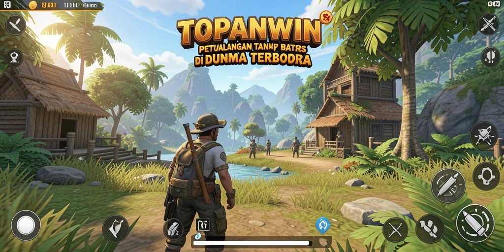 Screenshot gameplay TOPANWIN yang menampilkan dunia terbuka yang menakjubkan.