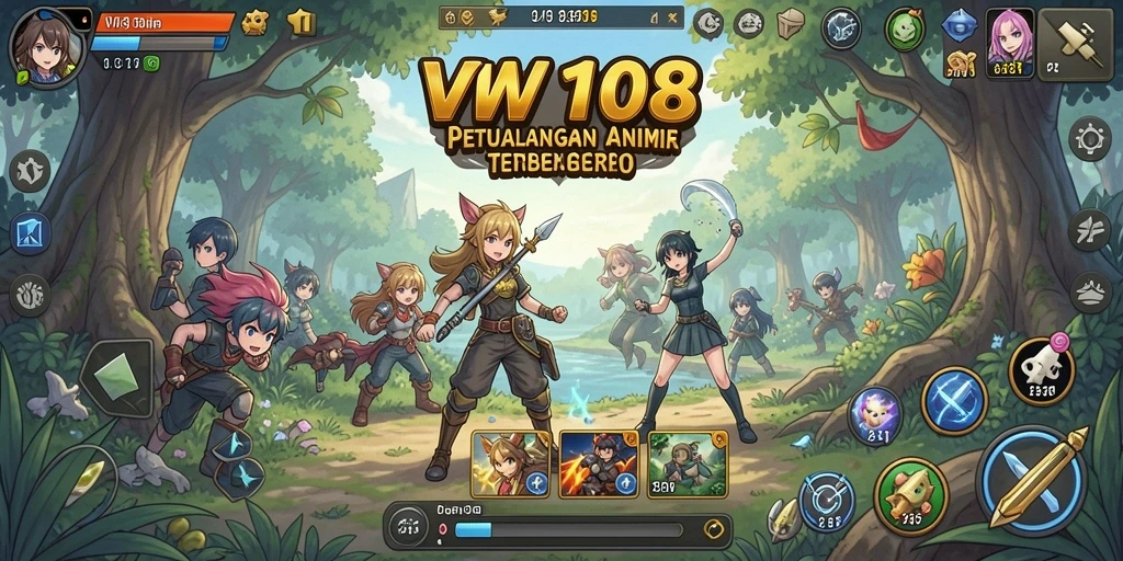 Tampilan gameplay menakjubkan dari VW108 dengan karakter Anime yang menarik.