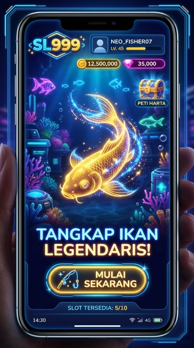 Tampilan antarmuka aplikasi sl999 yang bersih dan mudah dinavigasi.